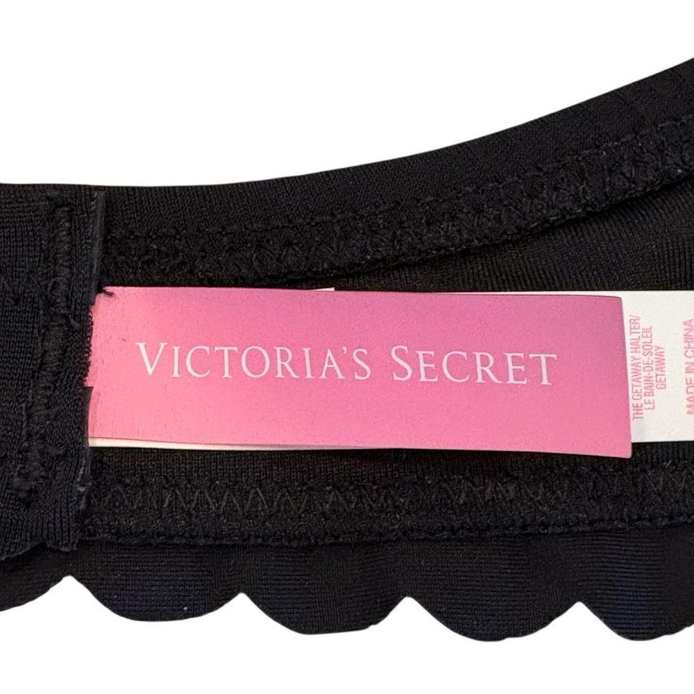 Victoria’s Secret Black Bikini Halter Bra 34D - Picture 8 of 10